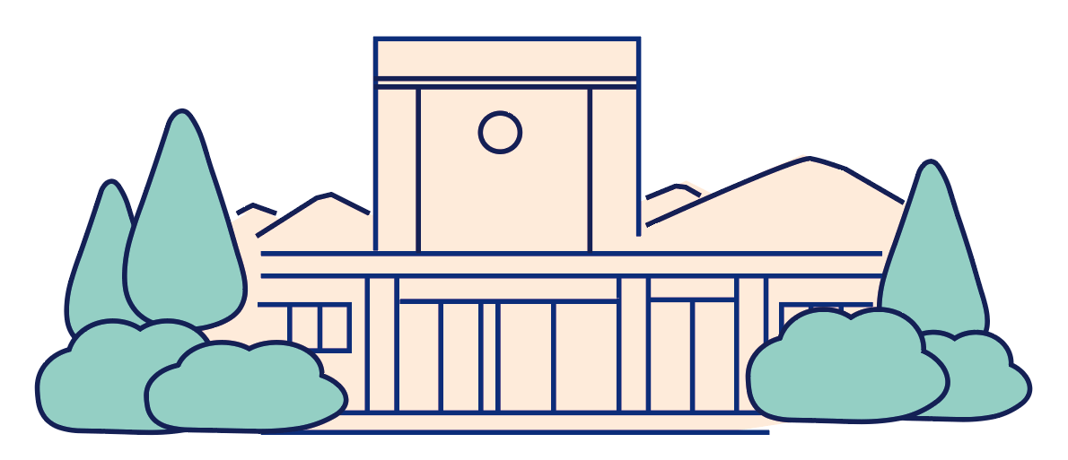 飯田短期大学校舎イラスト